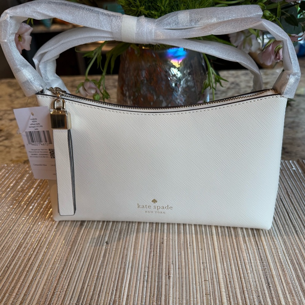 NEW kate spade new york Leather Sadie Crossbody In Meringue #KE594 - Picture 8 of 15